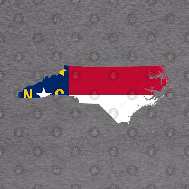 North Carolina Flag Map by Historia